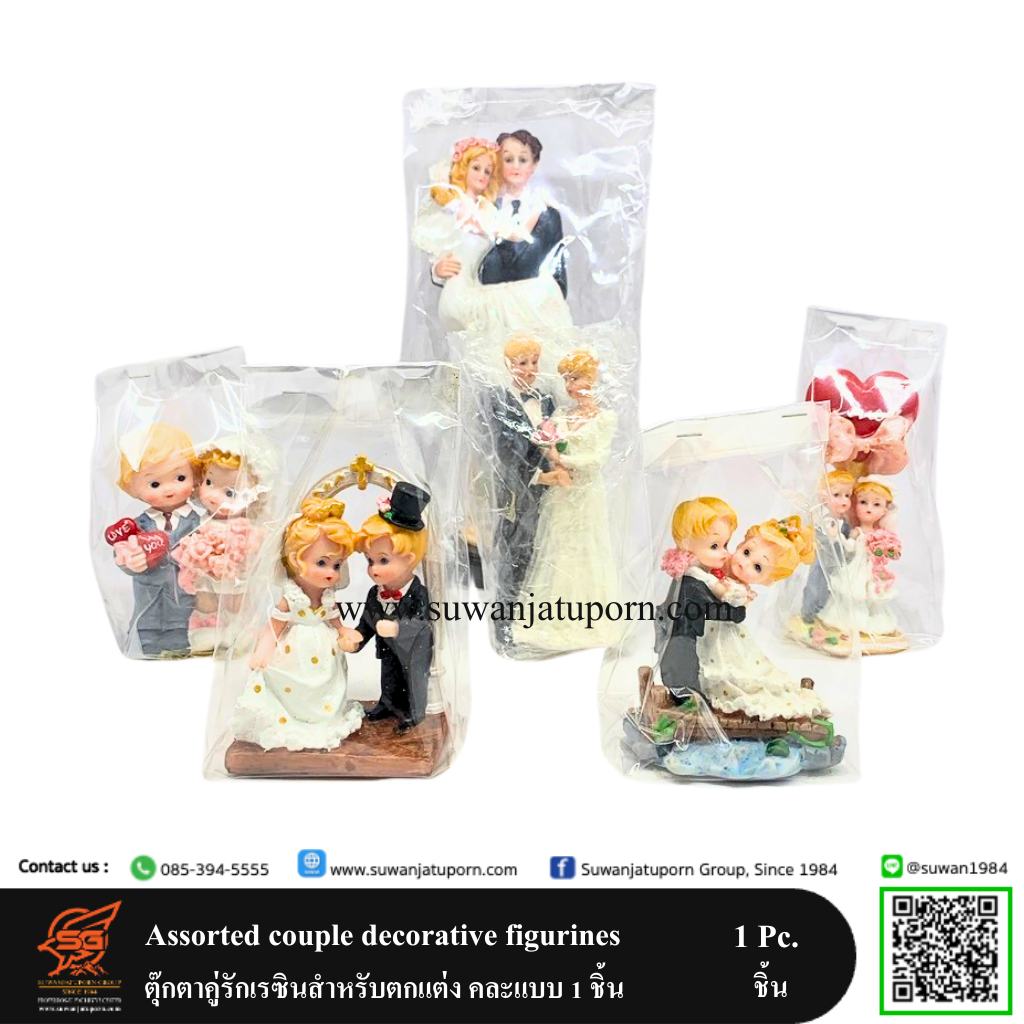 02-077-84 Assorted couple decorative figurines 1 Pc.