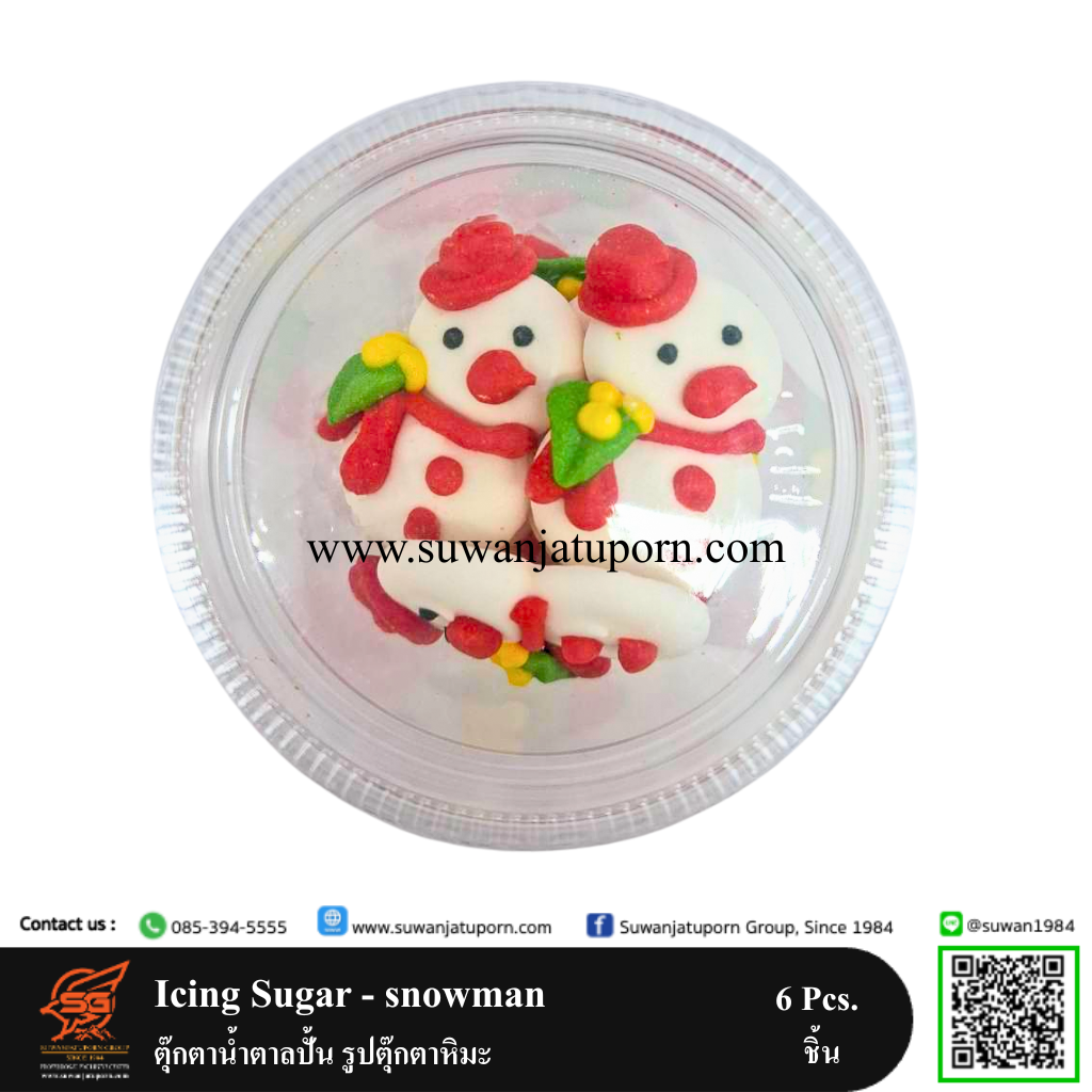 02-077-85 Icing Sugar - snowman 6 pcs